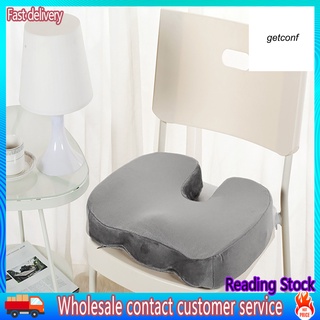 Ge* cojín de asiento elástico ergonómico corto de felpa memoria algodón alfombrilla de asiento para coche (1)