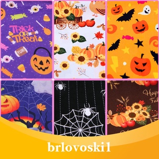 [BRLOVOSKI1] Tela impresa de Halloween para Costura de retazos paquetes cuadrados para manualidades
