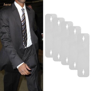 here 5Pcs Invisible Elegant Men's Suit Practical Tie Clip Plastic Clear Invisible Tie Lapel Pin Slices Keep Necktie in Place