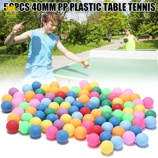 AOE 40mm pelotas de tenis de mesa 2.4g colores aleatorios 50pcs para juegos al aire libre deporte