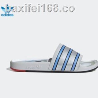 3 colors Adidas clover ADILETTE PREMIUM summer sports sandals and slippers for men and women blue silver FX4429