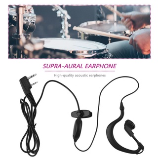 【laptopstore2f】2 Pin Mic Headset Earpiece Ear Hook Earphone for Baofeng Radio UV 5R 888s