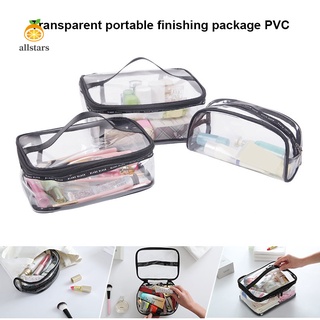 Bolsa De Plástico Transparente De PVC Para Almacenamiento De Viaje , Maquillaje , Cosméticos , Artículos De Tocador , Lavado