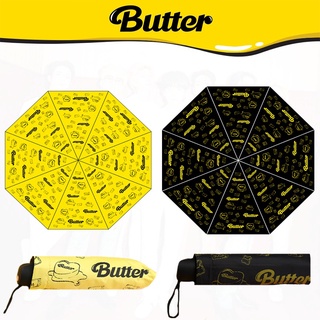 Nuevo Kpop Bts Butter Series paraguas de lluvia verano al aire libre protección solar sombrilla plegable paraguas