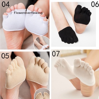 fofi calcetines antideslizantes invisibles de diseño de medio agarre calcetines de tacón de cinco dedos calientes