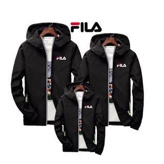 fila [spot goods] chaqueta padre-hijo cremallera reflectante superior cómodo transpirable ropa deportiva al aire libre