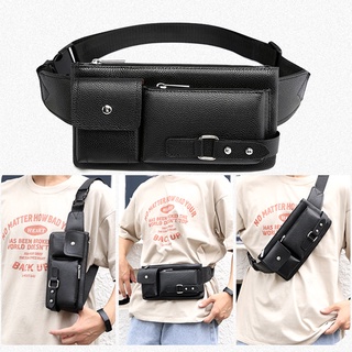 Cintura bolsa de mensajero multifuncional Casual bolsa portátil bolsa de hombro para viaje motocicleta (6)