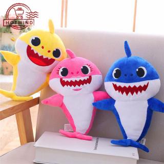 Hw 32cm lindo tiburón bebé juguetes De peluche para Cantar animales peluches juguetes Música regalo De cumpleaños (8)