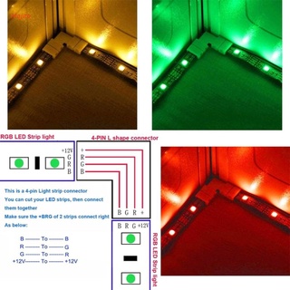 Mojito Para Conectores De Esquina De Cinta De Luz LED De 10 Mm , Sin Soldadura De 90 Grados , 10 Unidades RGB -