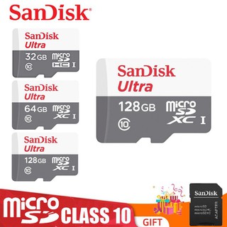 Sandisk Ultra 256gb 128gbgbgb 16 32 64gb cartão De memória Micro Sd Uhs-1 Sd card C10 A1 80mb/S Velocida De Leitchura