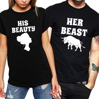 Mujeres hombres T-Shirt verano Tops nueva moda T-Shirt bestia belleza carta impresión camiseta pareja camisetas camisa FR61