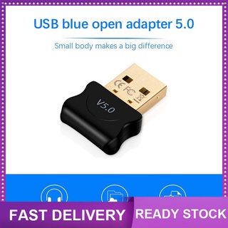 5,0 Adaptador compatible con Bluetooth Transmisor USB para PC Receptor de computadora Auricular para computadora portátil Impresora de audio Receptor de Dongle de datos (1)