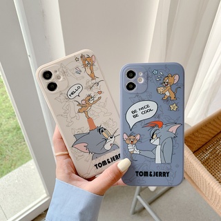 [3D Side Printing] Anime Cat and Mouse Pattern Soft Silicone Phone Case for IPhone 6 6s 7 8 Plus IX Xs 11 12 Pro Max Phone Back Cover