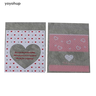yoyohup 100pcs corazón amor rosa caramelo galletas bolsa de decoración de boda embalaje bolsas de regalo co