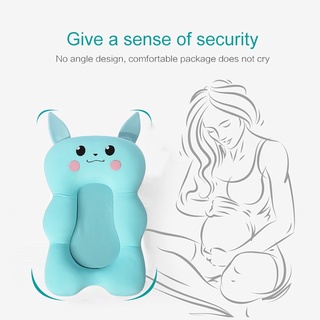JUNE Soft Baby Shower Bath Tub Pad Non-Slip Bath Cushion Bathtub Seat Newborn Safety Support Mat Infant Foldable Pillow (6)