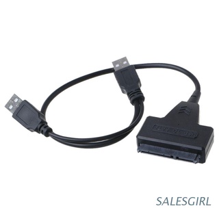 SALESGIRL SATA to USB 2.0 Adapter External Power for 2.5/3.5 Inch SSD Hard Disk Drive Converter Cable for Desktop Laptop