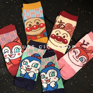 island order rojo bean superman de dibujos animados calcetines de algodón con dedo dividido de algodón calcetines de las mujeres
