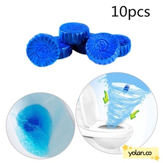 YOLAN 10pcs Useful Deodorizer Automatic Stain Remover Toilet Bowl Cleaner Disposable Blue Bubble Bathroom Accessories Effective Deodorant Helper