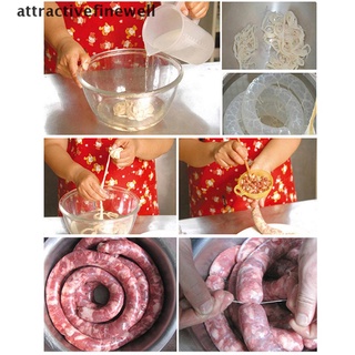 [atractivefinewell] 14mx19mm herramienta de embalaje de salchichas comestibles carcasas de salchicha jeringa fabricante de salchichas