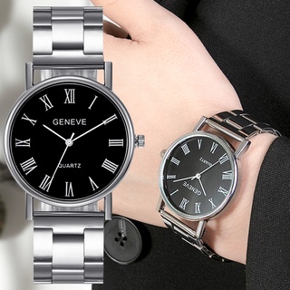 Reloj de lujo de acero inoxidable para hombre Reloj de negocios Reloj de cuarzo analógico plateado para hombre