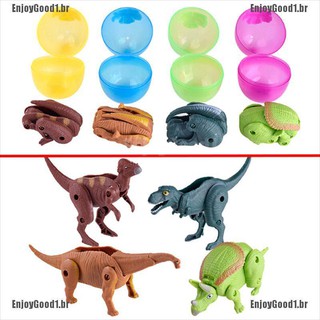 {enjoy} huevos sorpresa de pascua dinosaurio modelo de juguete deformado dinosaurios huevo