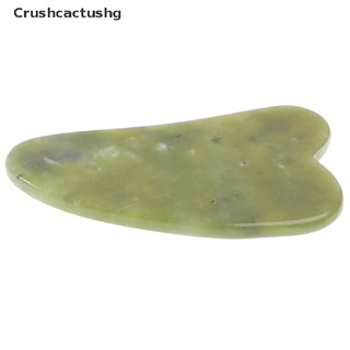 [Crushcactushg] Gua Sha Natural Green Jade Quartz Crystal Stone Crystal Bodys Massage Board Tool Hot Sale