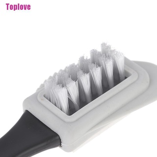 [Toplove] Kit de cepillo de limpieza de 2 lados para cuero de gamuza Nubuck zapatos limpiador de botas mancha de polvo (3)