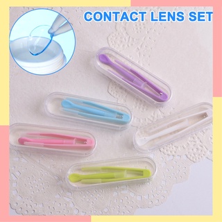 portátil lente de contacto especial pinzas palo conjunto mini kit de viaje para insertar