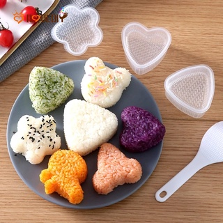 Moldes creativos de bolas de arroz DIY/moldes de Sushi en forma de flores, corazones y ratones (1)