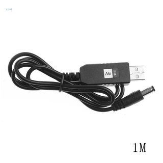 root usb dc 5v a dc 9v 2.1x5.5mm macho step-up convertidor cable adaptador para router