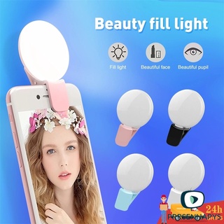 Prr novedoso clip led selfie lámpara anillo para cámara de teléfono portátil clip-on lámpara para mujer niña nocheeña selfie mejorado