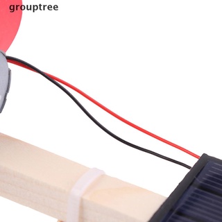 grouptree ciencia juguete mini ventilador solar diy modelo kit de madera estudiantes física juguete educativo co