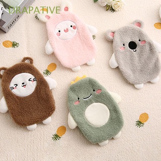 DRAPATIVE Reusable Plush Hot Water Bag Washable Double Intervene Hand Hot Water Bottle Portable Keep Winter Warm Cute Leak Proof Safe Hand Warmer/Multicolor