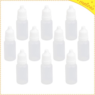 DROPS [computadora Y juegos] 10 botellas recargables de plástico vacío blanco exprimible botellas de gotero contenedor gotas de ojos laboratorio herramientas líquidas - capacidad
