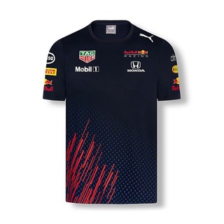 2021 Nuevo F1 Red Bull Racing Team Manga Corta Camiseta De Los Hombres Cuello Redondo Velocidad Seca eRa3