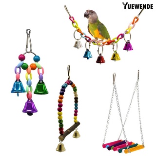 YW 4Pcs Stand Swing Colorful Wear-resistant Hanging Bird Swing Toy for Garden