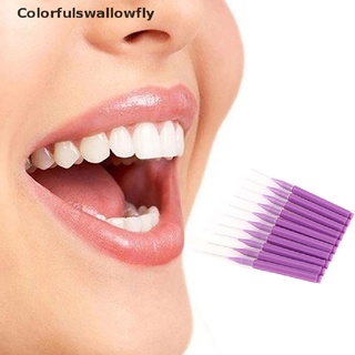 colorfulswallowfly 10pcs hilo dental higiene oral hilo dental plástico interdental cepillo palillo de dientes csf