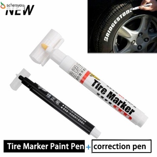SCHEMYOU Creative White Paint Tire Pen Car Motorcycle Permanent Wheel Marker Large Volume Waterproof DIY Oil Rubber Touch Up Lettering