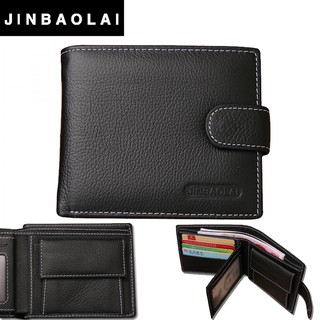 Jinbaolai cartera de cuero para hombre