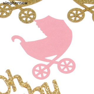 【xinghernew】 200Pcs Baby Carriage Confetti Glitter Oh Baby Gender Reveal Table Confetti Hot (5)