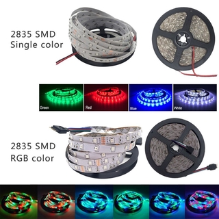 Adiodo LED tira de luz 5 metros/rollo RGB Flexible 2835 Color único impermeable 60LEDs/M Bande diodo cinta solo tira (2)