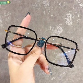 Emilee gafas Vintage ligeras gafas de oficina computadora gafas redondas marco de gran tamaño moda transparente lente gafas cuadradas