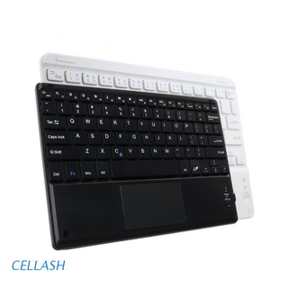 cellash 7/9/10 pulgadas inalámbrico bluetooth compatible con teclado ligero con touchpad teléfono móvil tablet portátil teclado portátil viaje casa oficina teclado