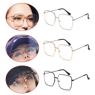 LA moda hombres mujeres Retro Metal marco cuadrado gafas ópticas gafas gafas Anti-azul luz gafas (4)