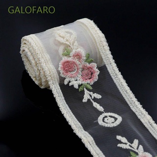 GALOFARO 1 Yard Lace Ribbon Dress DIY Lace Trims Accessories Tulle Party Sewing Applique Flowers Embroidered