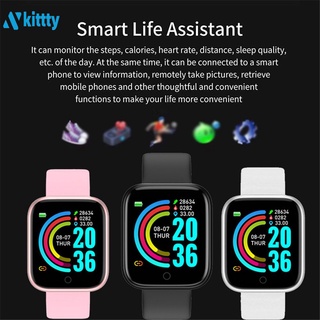 Y68S Smart Watch Fitness Tracker Presión Arterial Smartwatches Impermeable Monitor De Frecuencia Cardíaca Bluetooth Reloj De Pulsera KT