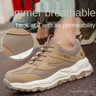 Zapatos de seguridad antideslizantes Anti Smash protector de acero puntera botas de los hombres zapatos Kasut
