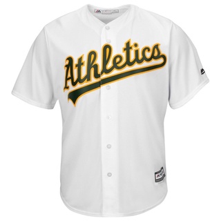 Hombre Oakland Athletics Jersey de béisbol verde blanco gris oro