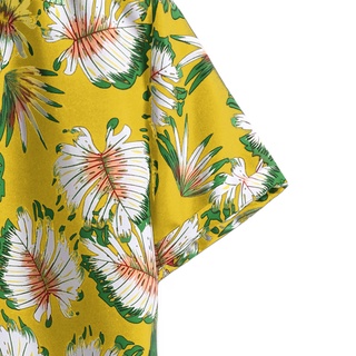 Bks Camiseta Casual hawaiana floreado con Manga corta Para verano (9)