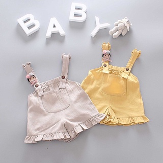 2pcs niño bebé niña conjunto de verano niña bebé camisas+suspender pantalones cortos conjunto de ropa de bebé recién nacido conjunto (7)